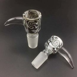 Wig Wag Glass Bowls 3 Kind Colors Male Joints 14mm 18mm glass bowl Smoking Accessories Suitfor Glass Water Bongs Dab Rigs258H
