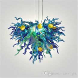 100% Hand Blown Artistic Glass Chandelier Turkish Style Coloured Glass Lighting Wedding Centrepieces Pendant Lamps with High Quality LR1103