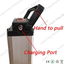 Rear Rack Aluminium Case 500W 24V 18AH Electric Bike Lithium ion Battery use SAMSUNG 3000MAH Cells With 20A BMS 2A Charger
