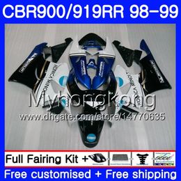 Body KONICA blue light For HONDA CBR 900RR CBR 919RR CBR900 RR CBR919RR 98 99 278HM.21 CBR900RR CBR 919 RR CBR919 RR 1998 1999 Fairings kit