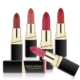 MISS ROSE Lipstick Matte Waterproof Makeup Long Lasting Lip Stick 42 Colors Easy To Wear Lips Mate Lipstick