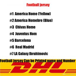 2019 - 2020 Thailändska nya modeller Tröjor DHL Gratis frakt Fotbollströjor Kan skrivas ut Nummer och namn Alla klubbar New Jersey W3235