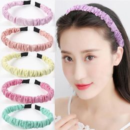 2020 Girls pure color hair accessories 10 color candy color headband kid hair band girl headdress hoop Hair Sticks Knot head hoop