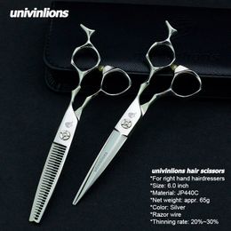 Univinlions 6" Professional Hairdressing Kit Japan Steel 440C Cutting Thinning Scissors Salon Tools Barbers Hair Shears