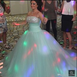 Mint Green Princess Ball Gown Quinceanera Dresses Pleated Puffy Formal Evening Party Gowns Sweet 16 Dresses Floor Length vestidos de quincea