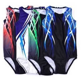 Boys Gymnastics leotards Children costumes blue spandex men competition dance girls swimwear gymnastics leotards