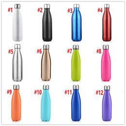 20pcs Cola Shaped water bottle Vacuum Insulated Travel Water Bottle Double Walled Stainless Steel coke shape Outdoor Water Bottle P0500