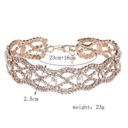 Wholesale- fashion designer luxury very glittering beautiful full rhinestone diamond crystal collar choker statement necklace