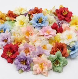 5cm Orchids Silk Artificial Flower Wedding Party Home Decor DIY Wreath Scrapbook Gift Box Craft Fake Flower GB581