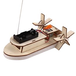 Educational toys science small production small invention manual wooden remote control yacht boat manual assembly material bag