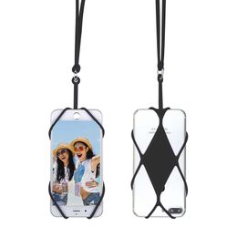 Silicone Neck Lanyard Case Cover Holder Sling Universal for All 3.5-6.0" Phone Colorful Lanyard Mobile Phone Cover with Neck Strap