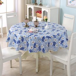 Flowers Printing Premium Plastic Picnic Tablecloth 70 8 Inch Round Table Cloth PVC Table Cover for Wedding or Party228n