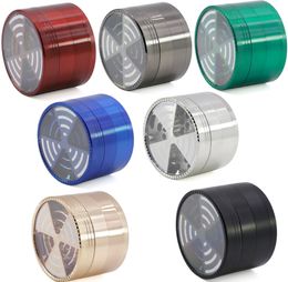 The latest smoking 63X44MM size multiple styles and Colours four layers of multiple Colour new tooth zinc alloy material smoke grinder