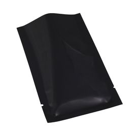 9x13cm 100pcs Premium black Heat Sealable Aluminium Foil plastic Bag top open flat packaging bag