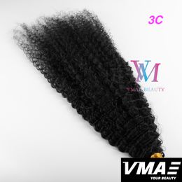 VMAE Hot Selling Indian Natural Colour 100g Grade 12A Kinky Curly 3A 3B 3C Virgin Remy Tape In Human Hair Bundles Extensions