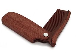 Professional Beard Comb Sandalwood Folding Beard Grooming Tools Comb Men Women Wooden Hair Brushes