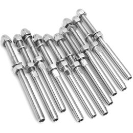 Freeshipping 50 Pcs Stainless Steel Handrail Railing Cable Tensioner Threaded Stud End Fitting For 1/8 Inch Cable Wire (50 Pack)