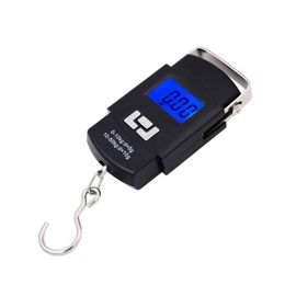 Spring electronic Mini portable electronic weighing accurate baggage scale 50kg household kg express delivery