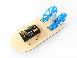 Primary secondary puzzle technology small production ship model science experiment DIY double oar electric Ming ship speedboat