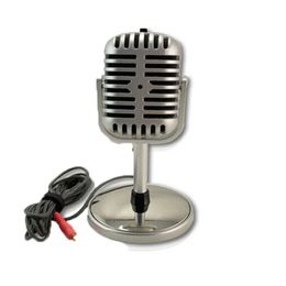 New Classical Design Vintage Retro PC Laptop Studio Gooseneck Microphone MIC Condenser Microphone Computer Microphone silver