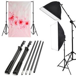 Freeshipping Durable 6.5 ft * 9.2 ftBlack Aluminium Alloy Collapsible Background Support Stand Kit Adjustable Crossbars Photography Holder