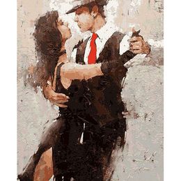 DIY Oil Painting By Numbers Tango/Dance 50*40CM/20*16 Inch On Canvas For Home Decoration Kits [Unframed]