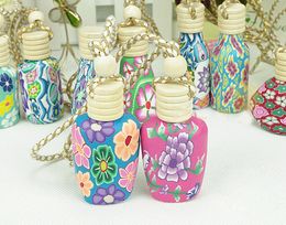 New Essential Oils Diffusers Polymer clay essence oil Perfume bottle empty 15 ml Car hang decoration