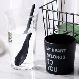 Chic Creative Glass Coffee Mugs Free Hand Cup Lid Spoon Anti-scalding Mug Tea Milk Cups Home Office School Stylish Gift