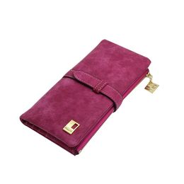 Designer-Two Fold Matte PU Leather Hasp Women Clutch Bag Wallets Purses Handbag Purse