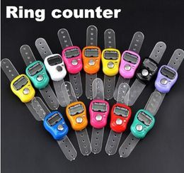 Freeshipping 1000pcs by dhl fedex Mini Digital Electronic Muslim Finger Ring Tally Counter Golf &Temple LCD display