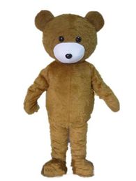 2018 Factory sale hot a brwon bear mascot costume with two small eyes for adult to wear