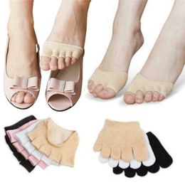 Femmes paire de dentelle invisible Footsie footlets Shoe Liners en Noir