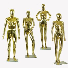 Fashion Style Electroplating Golden Women Mannequin Made In Factory