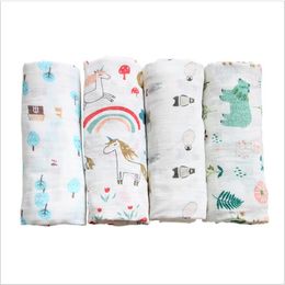 Baby Wraps Parisarc Bamboo Cotton Bath Towels Robes Newborn Printed Swaddle Gauze Summer Blankets Pram Stroller Cover Nursery Bedding C5837