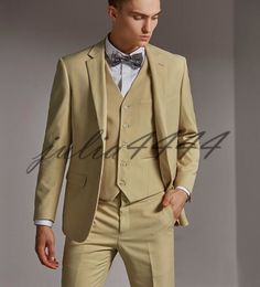 2019 Embossing Wedding Tuxedos Slim Fit Suits For Men Groomsmen Suit Three Pieces Prom Formal mes Custom Made( Jacket+Pants+Tie+Vest)
