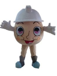 2019 factory hot an egg mascot costume with a white hat for adult to wear for sale