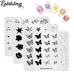 Vente En Gros 10pcs Set Nail Stamping Plates 10 Différents Types Design Plaque De Manucure Image Diy Nail Printing Stencil Stamping Tool