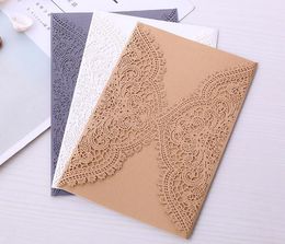 Laser Cutting Invitation Card Greeting Cards Vertical Laser Cut Cards For Wedding Bridal Shower Party Birthday