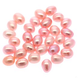 6-8 mm round natural gray freshwater pearl beads DIY loose dyed pearl bracelet or necklace jewelry
