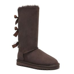 Hot Sale-ts Oberschenkelhohe Stiefel aus massivem Nubukleder mit Abnutzungsspuren im Freien für Damen und Mädchen in Schwarz, Grau, Marineblau