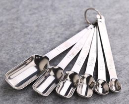 Narrow Spice Measuring Spoons Nesting Set Of 6 Stainless Steel New