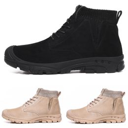 Large 2023 Cotton Hot Beige Size Type10 Winter Triple Black Grey Man Boy Men Boots Mens Sneakers Boot Trainers Outdoor Walking Shoes902 s