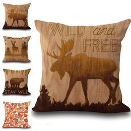 Shop Sofa Throws Cotton UK | Sofa Stay Wild Plaid Moose Pillow Cover