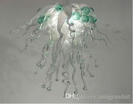 Modern Hand Blown Glass Chandelier Light Clear Glass LED Bulbs Home Decor Glass Pendant Lamps Dale Chihuly Style Chandelier