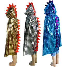 110cm halloween cosplay costumes cloak kids boys girls festival party children long hood cape baby anime Dinosaur animal magic robe