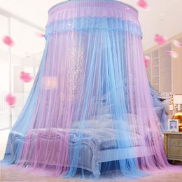 Colourful Mosquito Net Princess Insect Net Single-door Hung Dome Bed Canopies Netting Round Mosquito Net Commonly Used