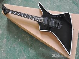 Black Electric Guitar with EMG Pickups,Rosewood Fingerboard,Binding Neck,Tremolo,Black Hardwares,offering customized services