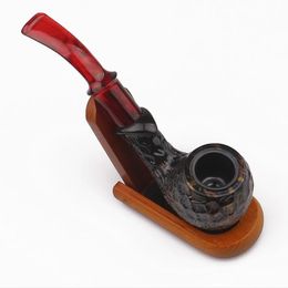 Hot-selling red acrylic light pipe Philtre cigarette holder bakelite pipe bend handle acrylic pipe