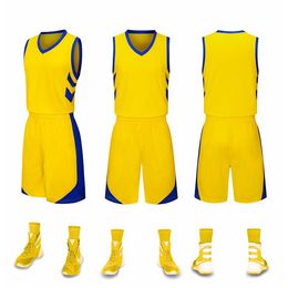 2019 New Blank Basketball jerseys printed logo Mens size S-XXL cheap price fast shipping good quality NEW YELLOW NY001AA1n