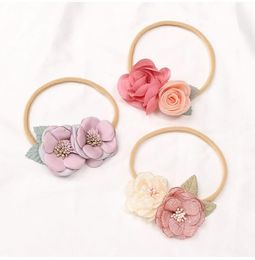 Bbay Flower Headbands Stretchy Traceless Kids Boutique Hair Accessories Fashion Newborn Infant Toddler Baby Princess Headbands